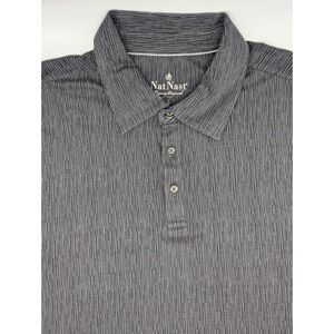 Nat Nast size Large Shirt Dark Gray Luxury Originals Polo Short Sleeve‎ Modal